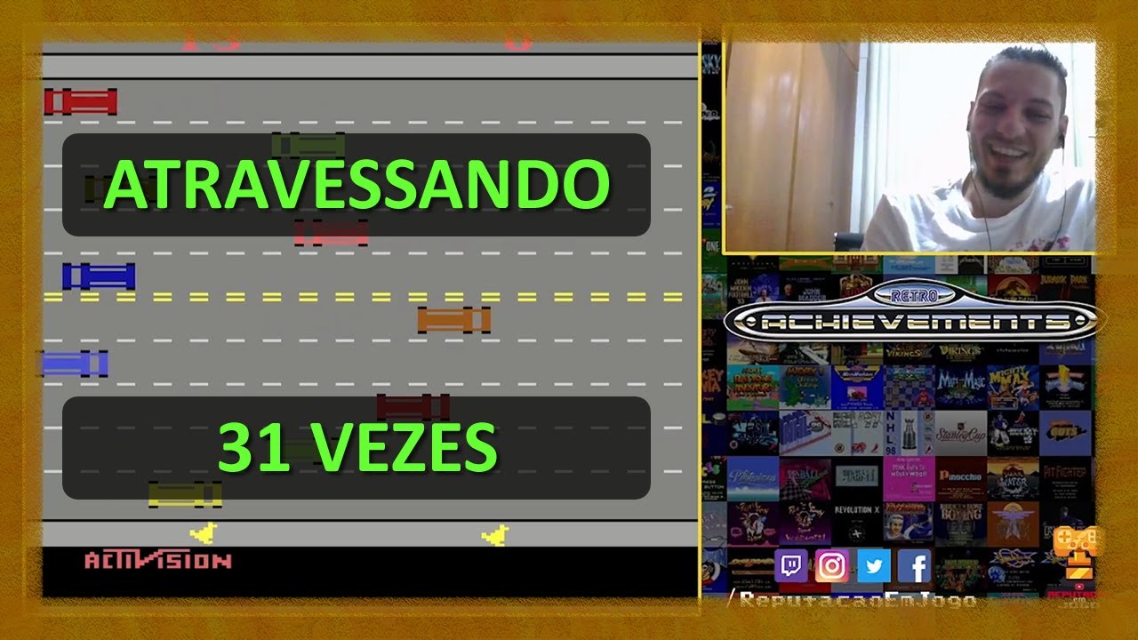 ATRAVESSANDO A RUA 31 VEZES COM A GALINHA NO FREEWAY (Atari 2600) 