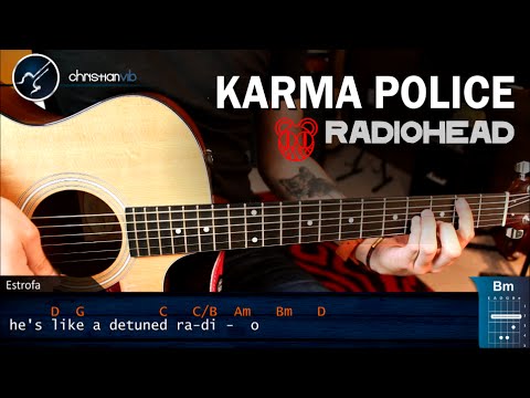 Como tocar Karma Police RADIOHEAD en Guitarra Acustica | Tutorial COMPLETO
