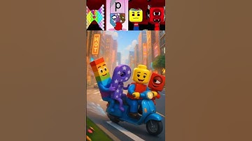 Sprunki-OC Blockie 72 X Alphabet P X Lego X Number Block 1 are washing scooter #sprunki