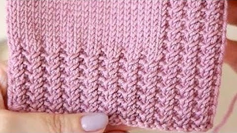 2 Rows repeat knitting pattern for border, scarf,cap, cowl.