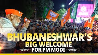 Bhubaneswar passionate welcome for PM Modi as he holds a grand roadshow