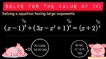 Solving this equation a pretty non-standard way