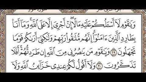 سورة هود مكتوبة كاملة بدون صوت من أجل الحفظ