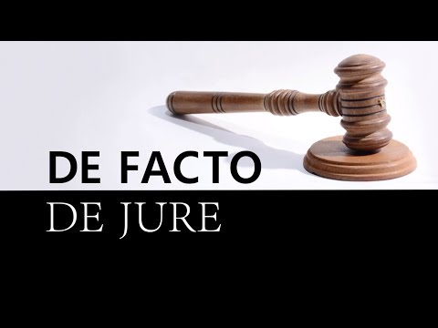 Video: Nini De Facto Na De Jure