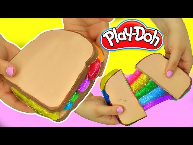 Diy Play Doh Grilled Rainbow Cheese Slime Youtube