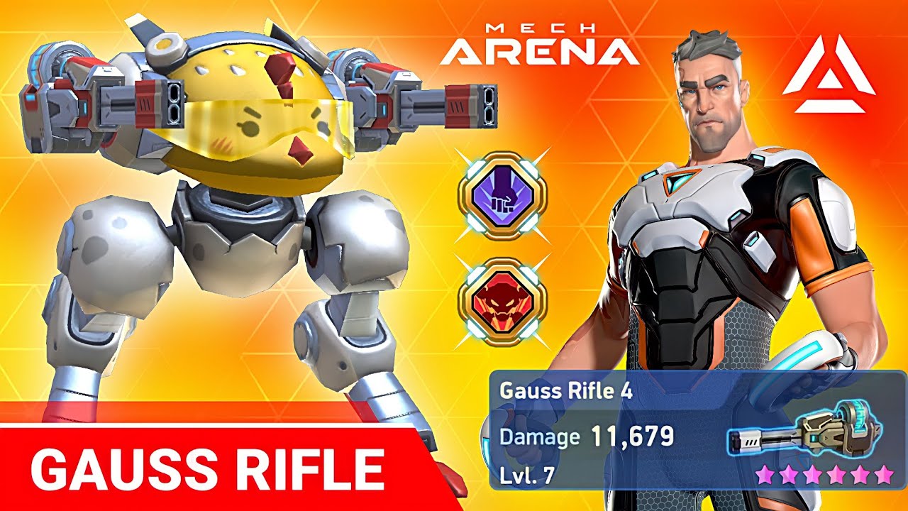 Lancer with Gauss Rifle 4 Mech Arena Max LVL YouTube