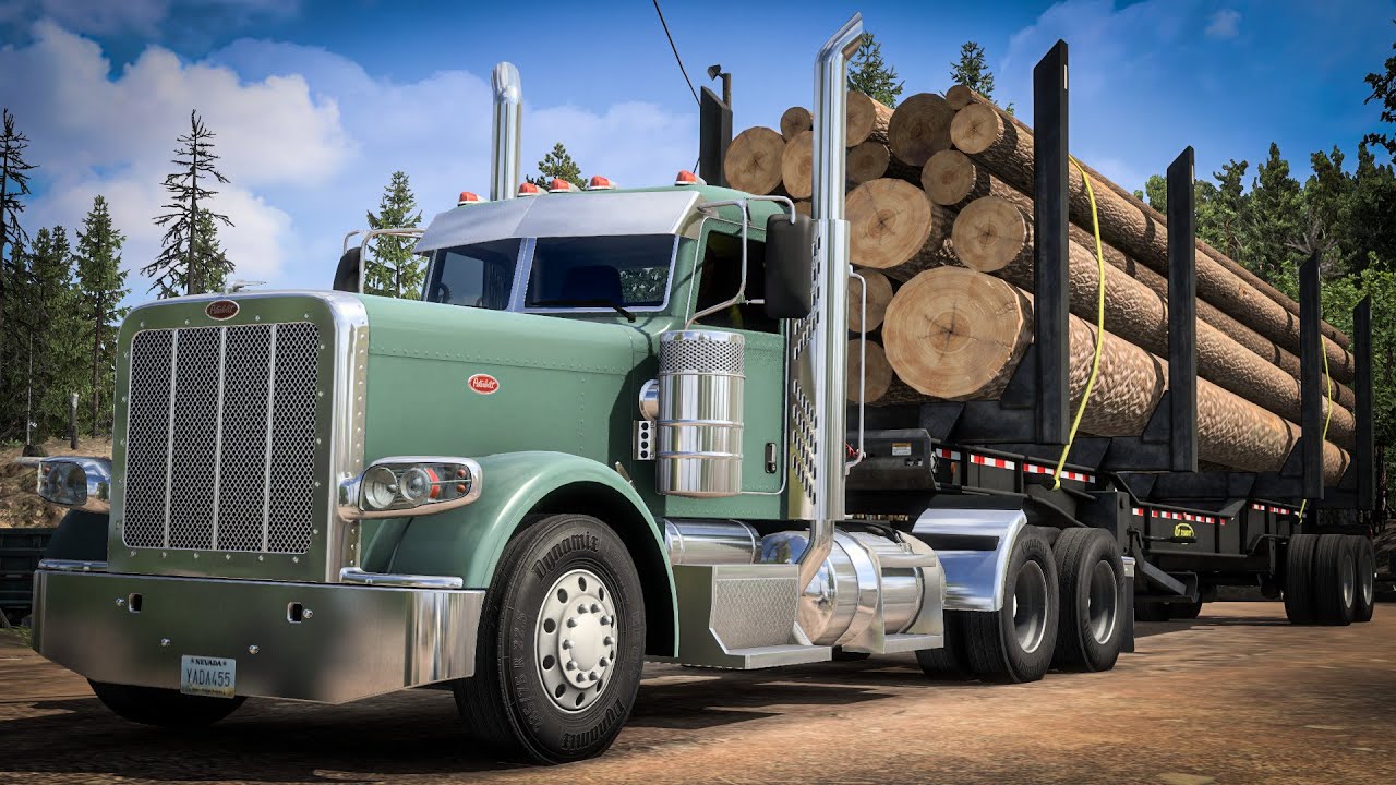 ATS 1.49 | DLC Oregon Map #1 🇺🇸 | Peterbilt 6x4 | Wood Trailer 4K - YouTube
