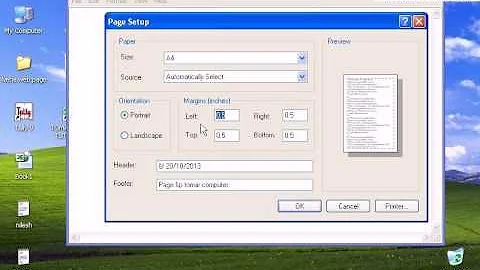 6 NotePad File PageSetup