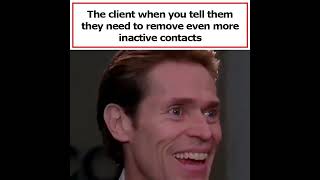 when you tell the client they need to remove more inactive contacts #deliverability #email #meme