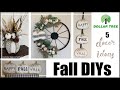 DIY DOLLAR TREE FALL Decor 2019 | Farmhouse Autumn Dollar Tree Decor Ideas | Momma From Scratch