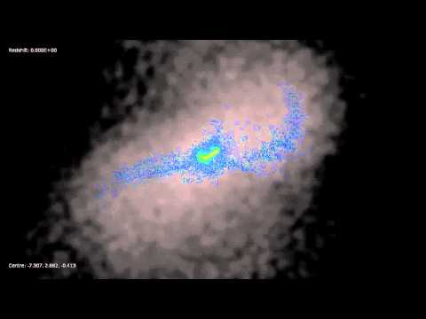 GADGET2 simulation 2 galaxies v2