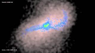 GADGET2 simulation 2 galaxies v2