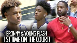 Bronny James \& Zaire Wade Paired Up Like THEIR DADS Dwayne Wade and LeBron James!