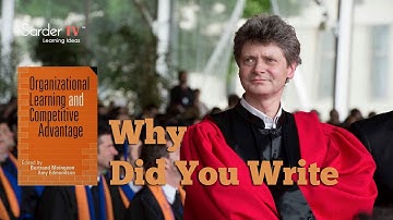 How did you come to write Organizational Learning and Competitive Advantage? by Bertrand Moingeon