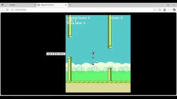 3. A.I. learns to play Flappy Bird | JS tutorial | Adding AI trainer #ai #aialgorithm 
