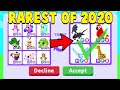 I traded the RAREST Adopt Me Pets of 2020!