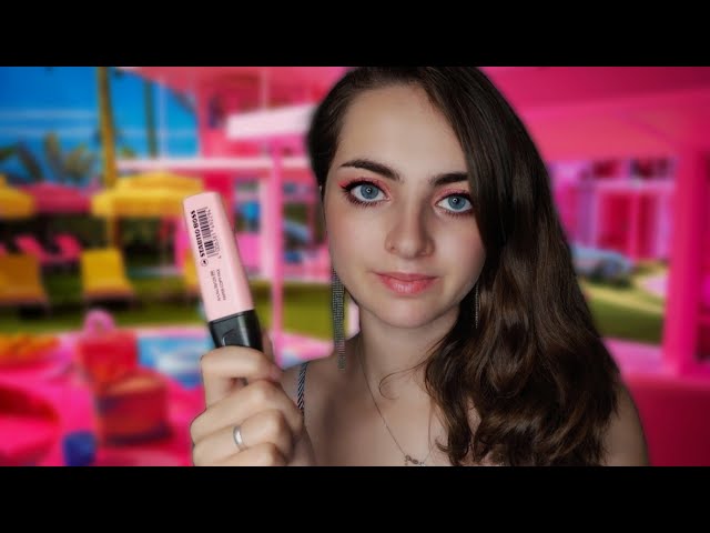 ASMR BARBIE con OBJETOS de COLOR ROSA 💕👄 (asmr español)