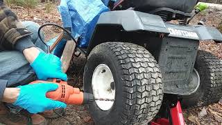 GREAT STUFF!! spray foam your tires never worry about flats again