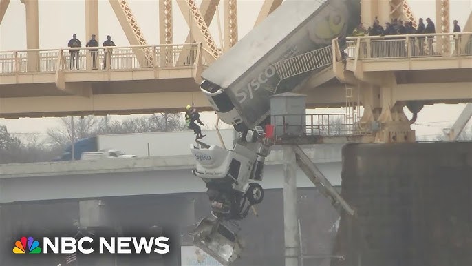 Louisville Firefighters Rescue Driver From Truck Dangling Off Bridge