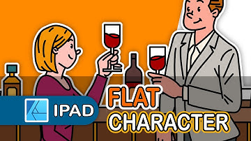 how to draw flat business character illustration process. affinity designer 2 for ipad