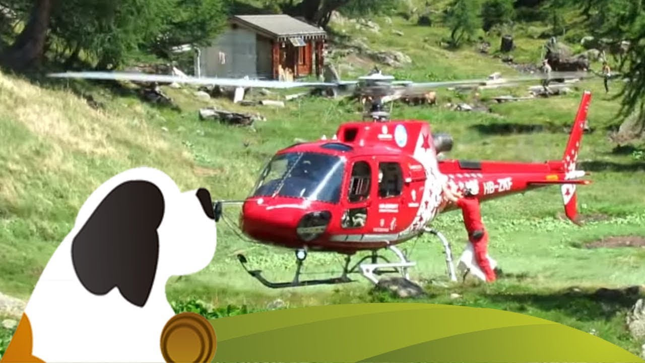 Spektakulärer Heli-Transport auf die Guggialp: Air Zermatt 2015