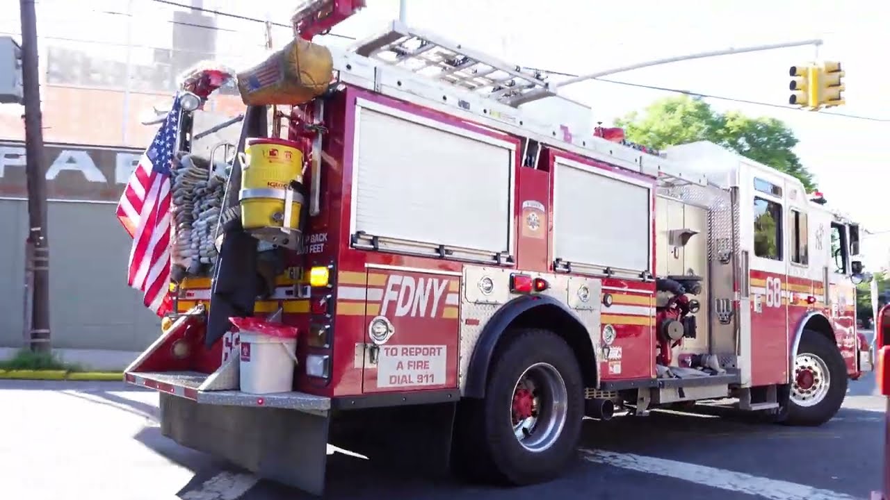 FDNY Engine 68 Responding 3rd Due to Manhole Fire 