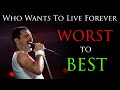 RANKING all LIVE VERSIONS of the HIGH NOTE in Who Wants To Live Forever - Queen