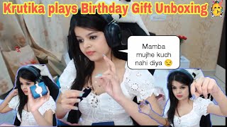 Krutika Plays Birthday Gift Unboxing Krutika Plays Angry On Mamba