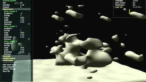 Metaballs and 3D Perlin noise: Modeling overhangs