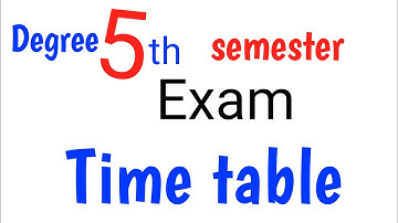 Degree fifth semester exam time table published,kerala university #asmedia 