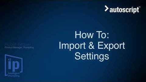 WinPlus-IP How To:  Import & Export Settings