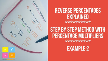 Reverse Percentages Explained - Step by Step Method - Worked Example 2