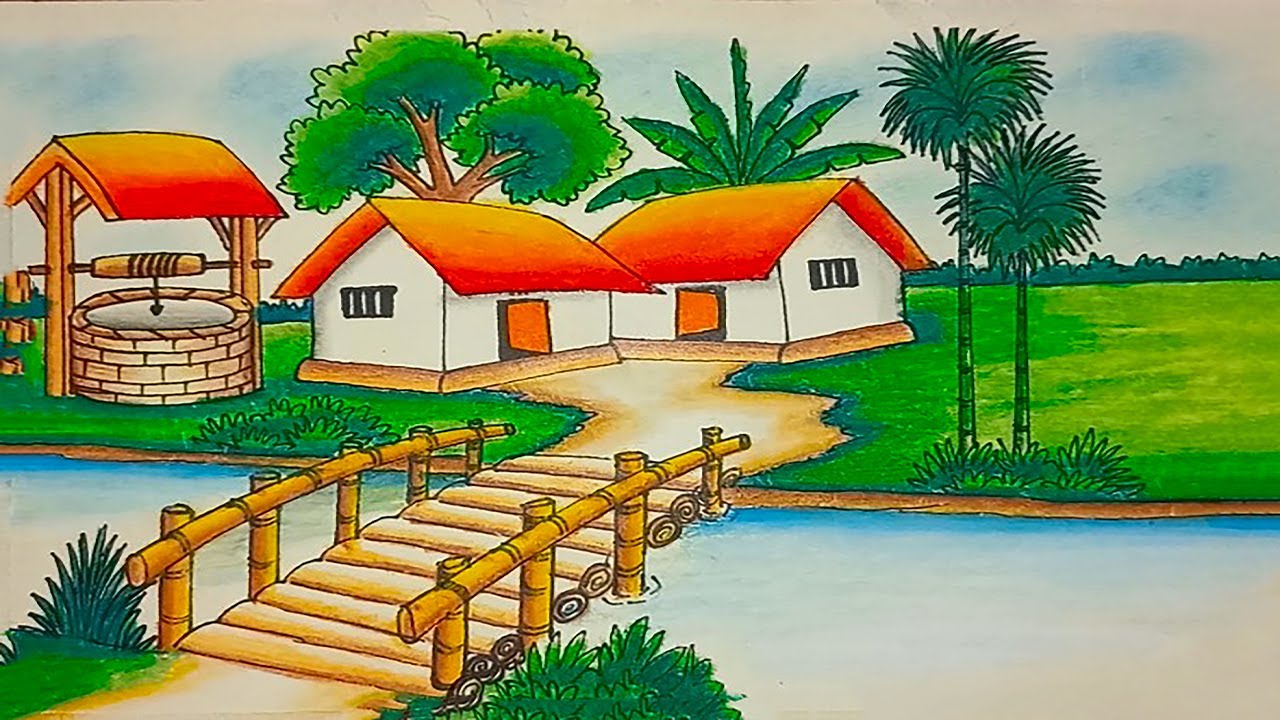 My Village Drawing Art........ — Hive