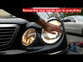 Replace headlight lens cover cap on Mercedes w211