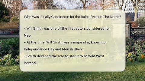 Who Was Initially Considered for the Role of Neo in The Matrix? - The SciFi Reel