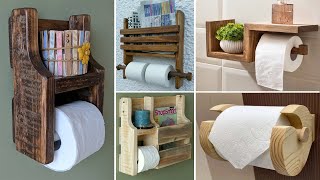 DIY Wooden Paper Role Holder Ideas / Toilet paper holder ideas