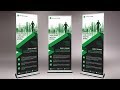 How To Design Professional Roll Up Banner | Photoshop Tutorial