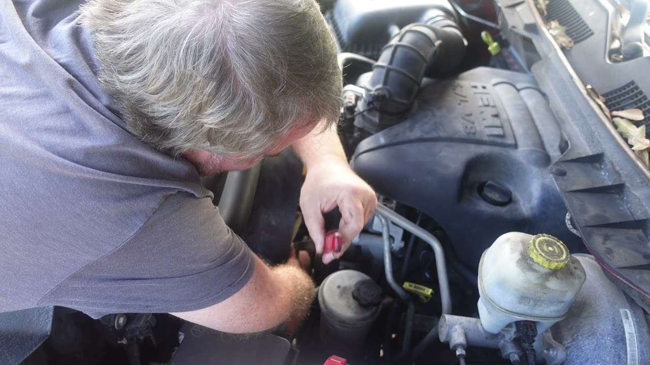 Replacing idler pulley and tensioner pulley on 2010 Dodge 1500 Hemi