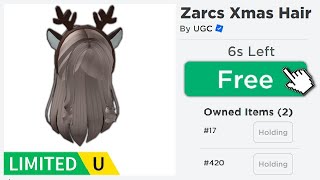 How To Get My Zarcs Christmas Hair Free Ugc Limited In Roblox All Steps