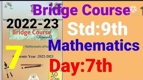 9th||Mathematics||Bridge Course||2022-23 ||Day:7th||English & SemiEnglish||Maths, Class 9,Day:7