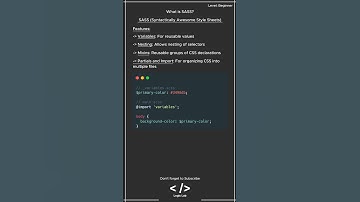 CSS Interview Question: SASS #html #css #css3 #sass #webdevelopment