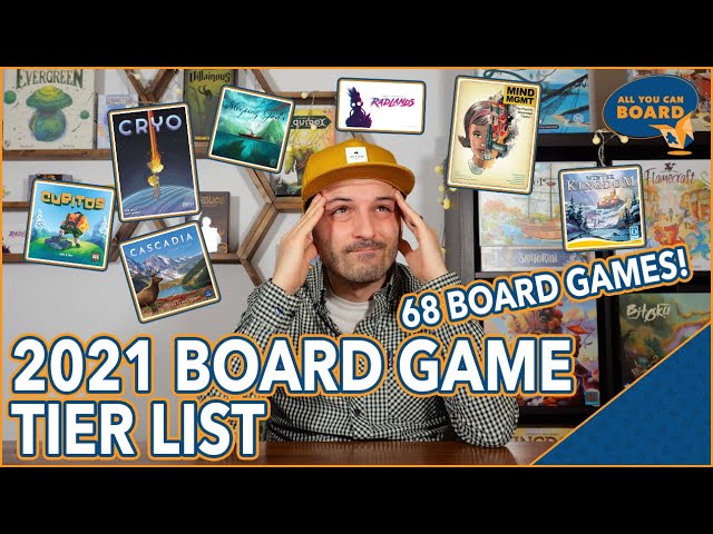 I Played 68 GAMES from 2021 and Ranked Them All | 2021 Board Game Tier List