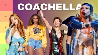 TIER LISTING PERFORMANCES - COACHELLA HEADLINERS