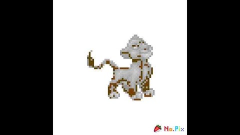 Young Simba Sprite from The Lion King (Video Game) from Pixel Art Color by Number