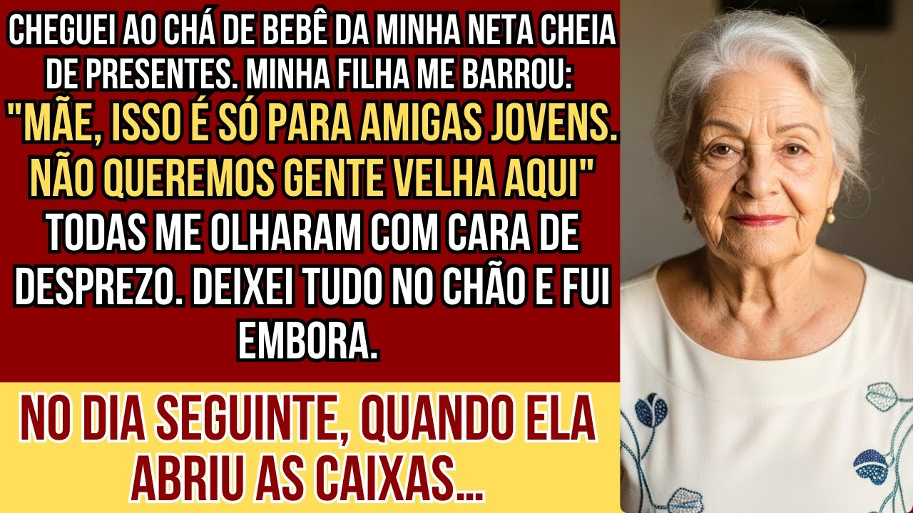 “Não queremos gente velha aqui”: minha filha me expulsou do chá de bebê da minha neta… Até ela abrir
