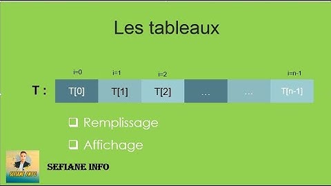 #Les_algorithmes 09 (les tableaux /remplissage et affichage)