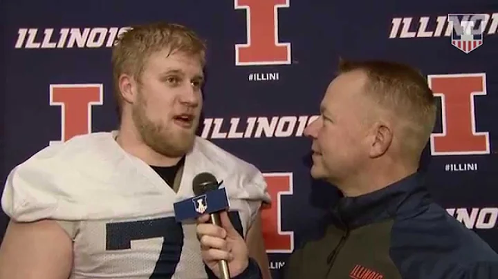 Illini OL Michael Heitz Bowl Practice #5 Interview...