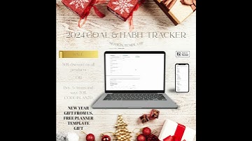 Achieve Your Goals in 2024 with this Notion Habit and Goal Tracker | Free Planner Template Included!