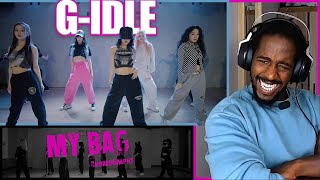 I WAS NOT EXPECTING THIS | DANCER REACTS TO (여자)아이들((G)I-DLE) - 'MY BAG' Choreography Practice Video