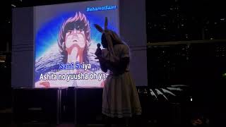 Anime Matsuri 2023 - Someone song the Saint Seiya theme song in espanol